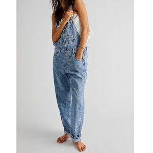 Free People We The Free Ziggy Denim Overall L Large NWT